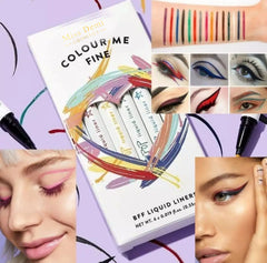 Miss Demi BFF Liquid Liners – Waterproof, Smudge-Proof & Bold Pack Of 12 Colours